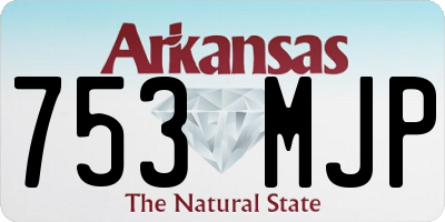 AR license plate 753MJP