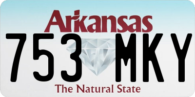 AR license plate 753MKY