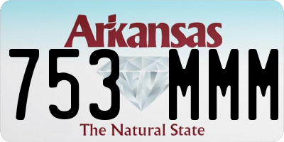 AR license plate 753MMM