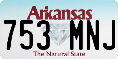 AR license plate 753MNJ