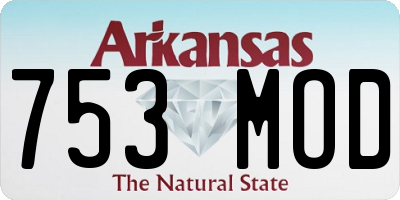 AR license plate 753MOD