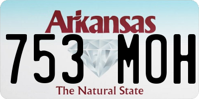 AR license plate 753MOH