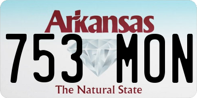 AR license plate 753MON