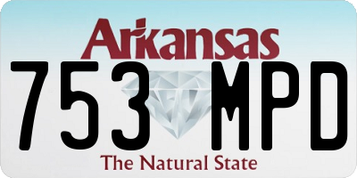 AR license plate 753MPD