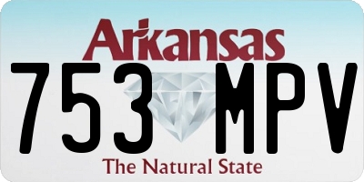 AR license plate 753MPV