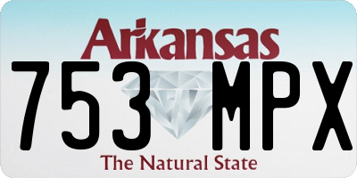 AR license plate 753MPX