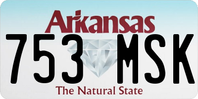 AR license plate 753MSK
