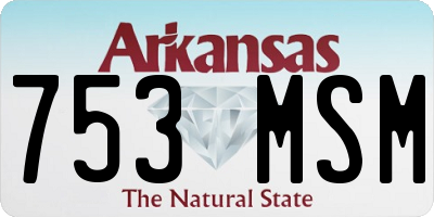 AR license plate 753MSM