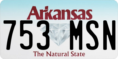 AR license plate 753MSN