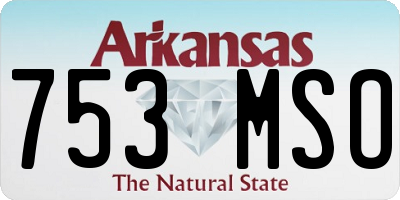 AR license plate 753MSO