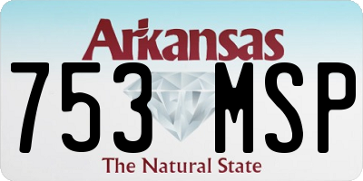 AR license plate 753MSP