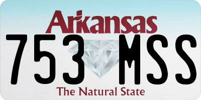 AR license plate 753MSS