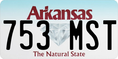 AR license plate 753MST