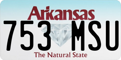 AR license plate 753MSU