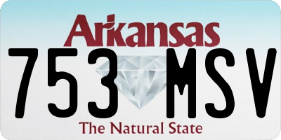 AR license plate 753MSV