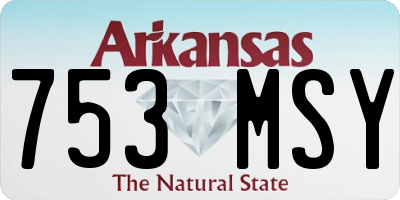 AR license plate 753MSY