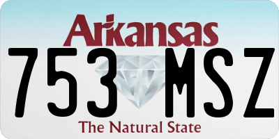 AR license plate 753MSZ