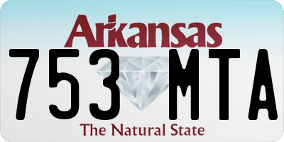 AR license plate 753MTA