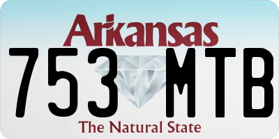 AR license plate 753MTB