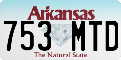 AR license plate 753MTD