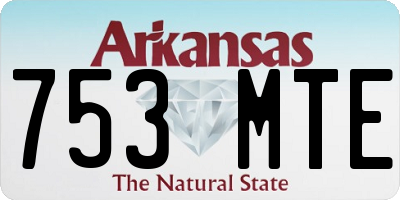 AR license plate 753MTE