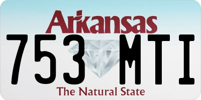 AR license plate 753MTI