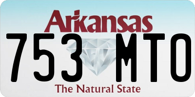 AR license plate 753MTO
