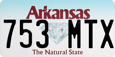AR license plate 753MTX