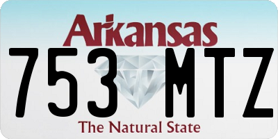 AR license plate 753MTZ