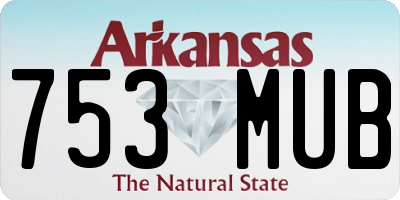 AR license plate 753MUB