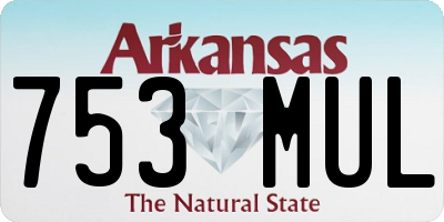 AR license plate 753MUL