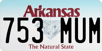 AR license plate 753MUM