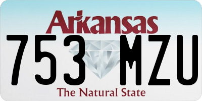 AR license plate 753MZU