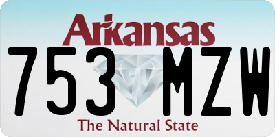 AR license plate 753MZW
