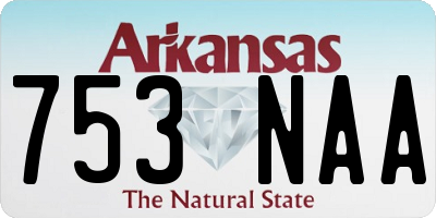 AR license plate 753NAA