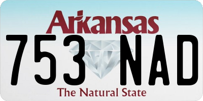 AR license plate 753NAD