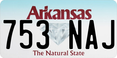 AR license plate 753NAJ