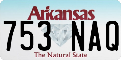 AR license plate 753NAQ