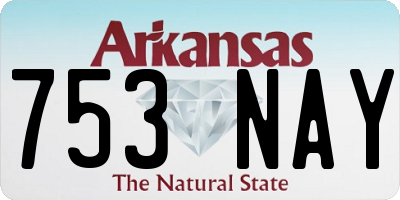 AR license plate 753NAY