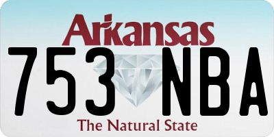 AR license plate 753NBA