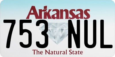 AR license plate 753NUL