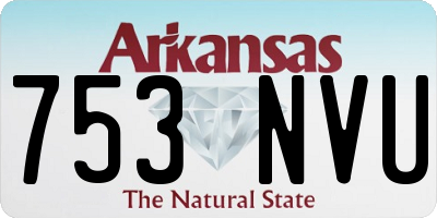 AR license plate 753NVU