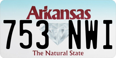 AR license plate 753NWI