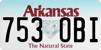 AR license plate 753OBI