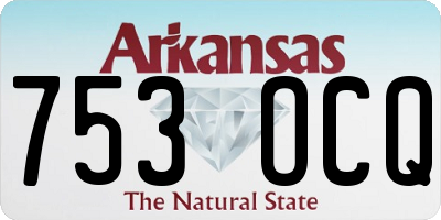 AR license plate 753OCQ