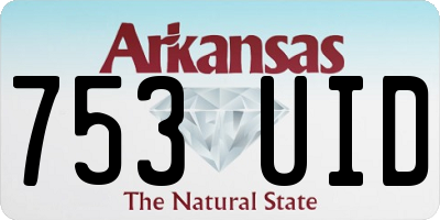 AR license plate 753UID