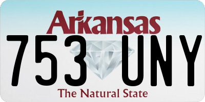 AR license plate 753UNY
