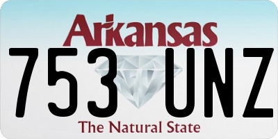 AR license plate 753UNZ