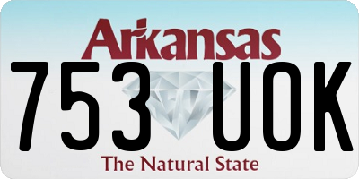 AR license plate 753UOK