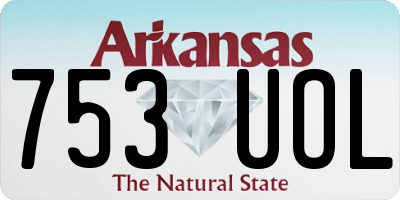 AR license plate 753UOL